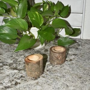 Wooden Tealight Candle Holders